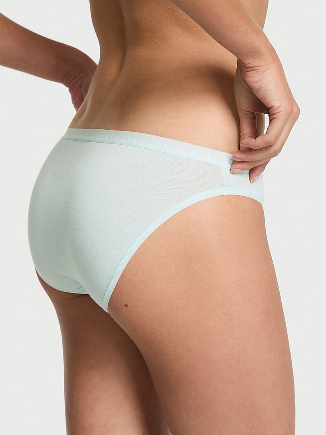 vs Victoria's Secret Body by Victoria Stretch Cotton Bikini Panty Tradewinds Blue 2 of 3 