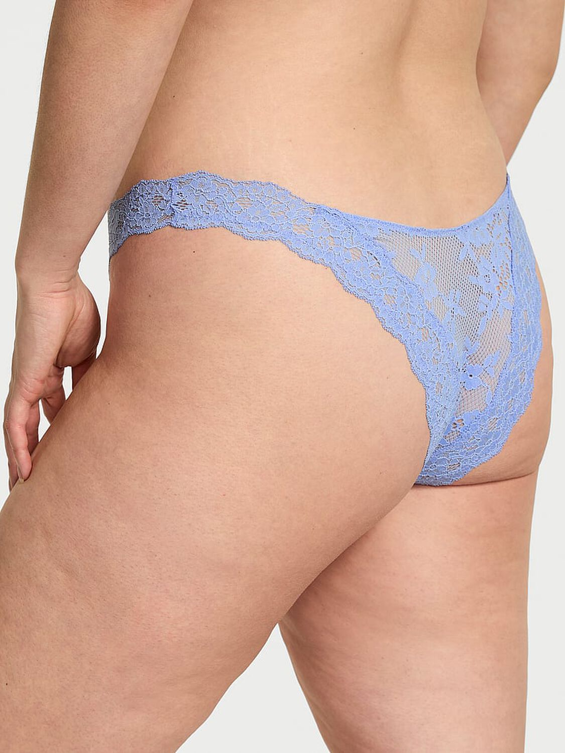 vs Dream Angels Lace Brazilian Panty Cameo Blue 2 of 4 