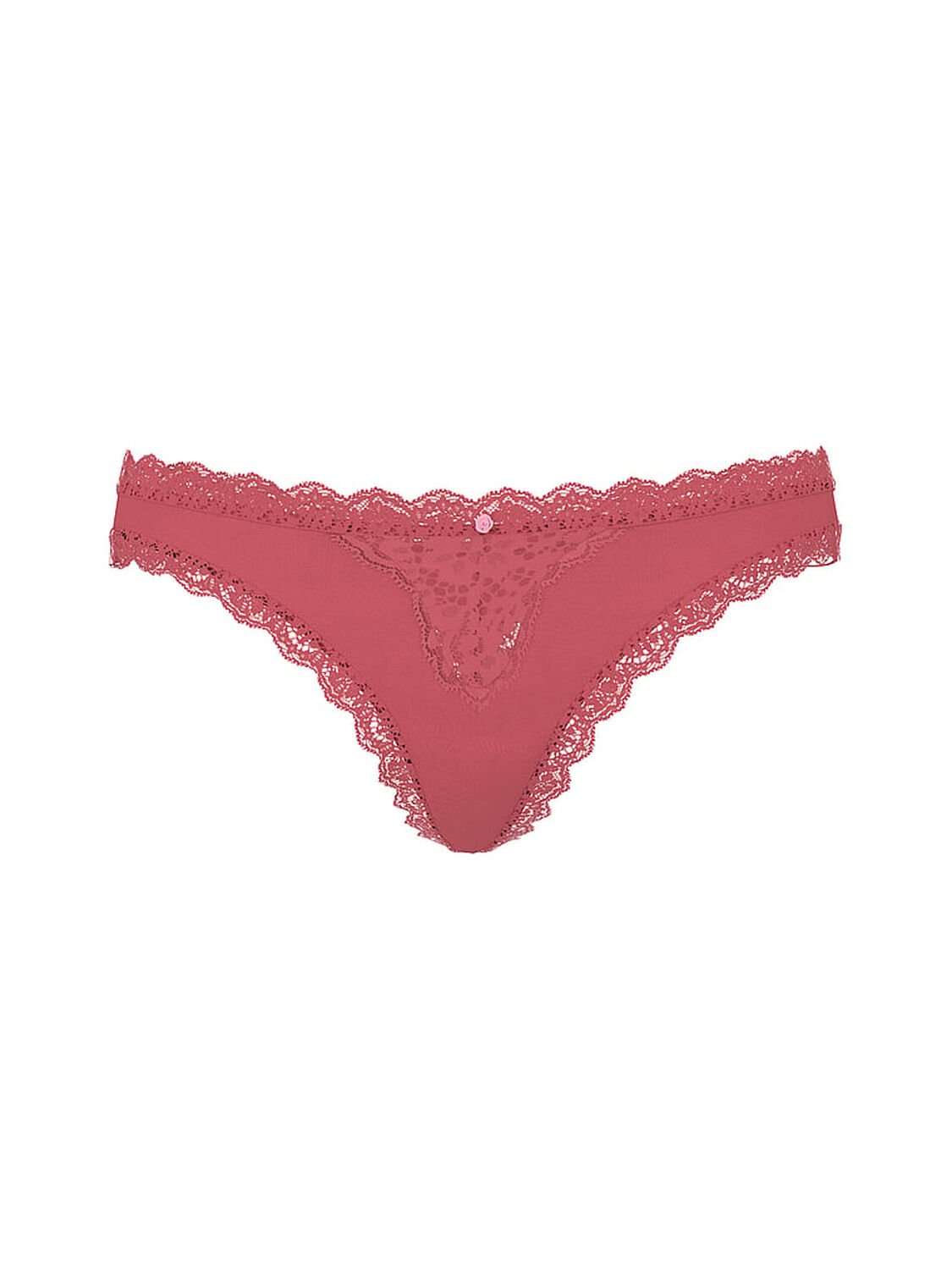 vs Dream Angels Lace-Trim Thong Panty Seductive Rose 1 of 2 