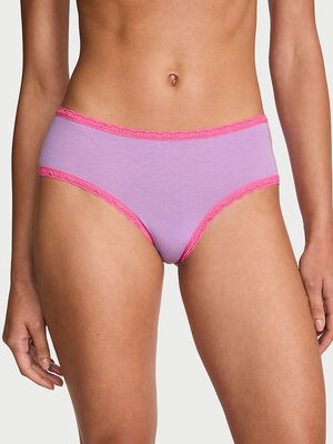 Cotton Lace-Waist Cheeky Panty