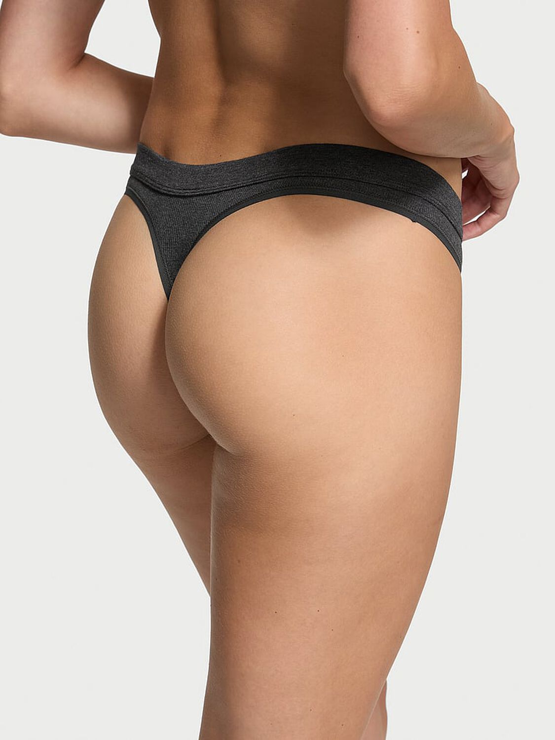 vs Cotton Logo Patch Cotton Thong Panty 2 of 3 