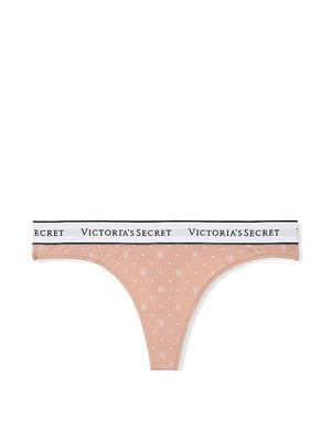 Logo Cotton Thong Panty