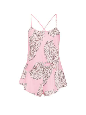 Satin Open-Back Cami & Shorts Set