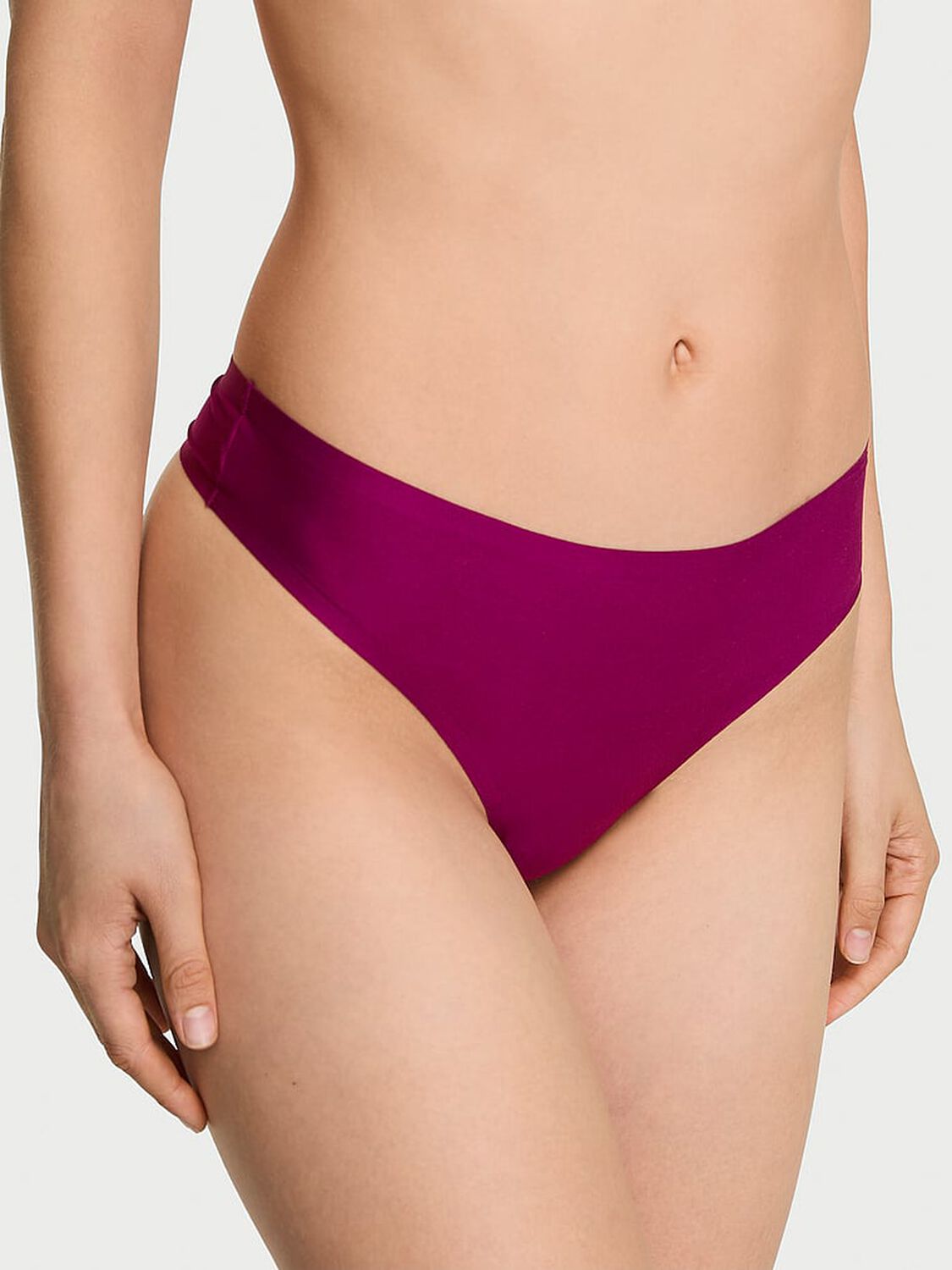 vs Body By Victoria Body by Victoria Flex Mid-Rise Thong Panty Fresh Jam 1 of 3 