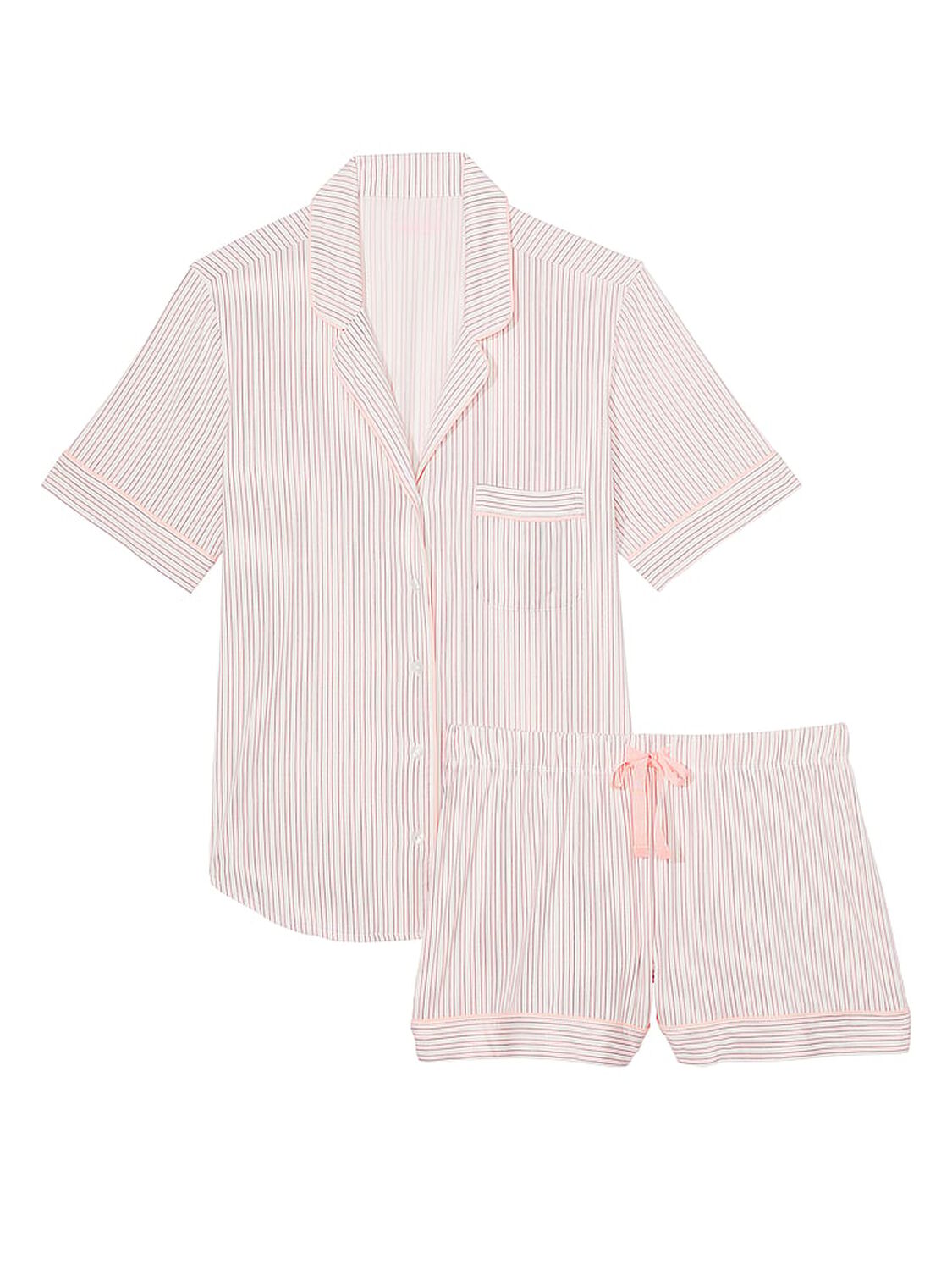 vs Victoria's Secret Modal Short Pajama Set Purest Pink Stripes 3 of 4 