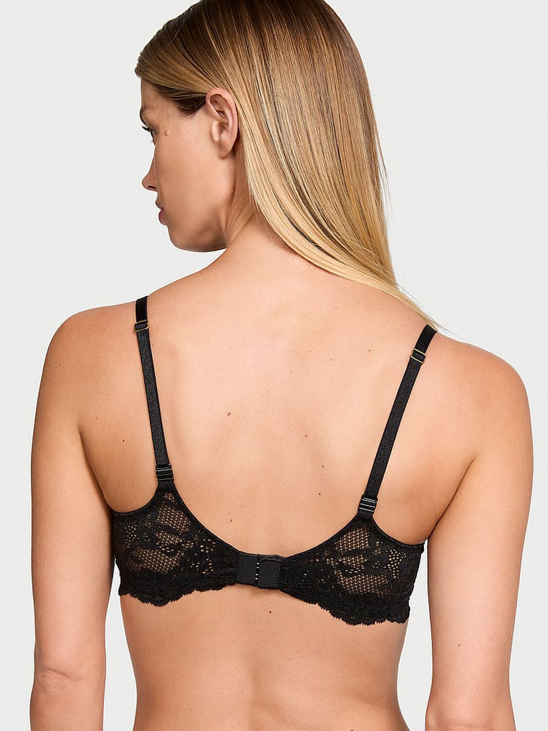 vs Dream Angels Wicked Unlined Lace Balconette Bra Black 2 of 4 
