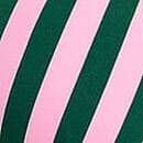 Essential Triangle Bikini Top, Pink & Green Stripes, swatch