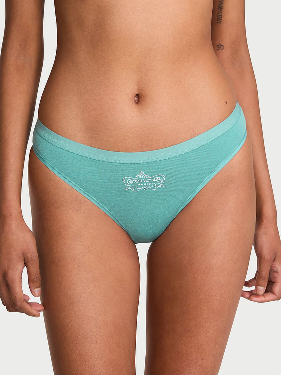 vs Victoria's Secret Stretch Cotton Bikini Panty Chateau Victoria Graphic 1 of 3 