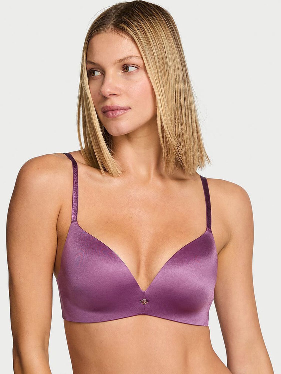 vs Very Sexy So Obsessed Smooth Wireless Push-Up Bra Mauve Mist 1 of 4 