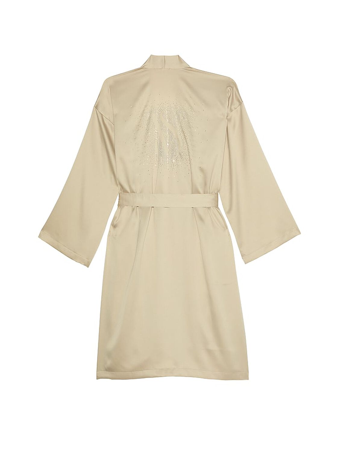 vs Victoria's Secret Satin Midi Robe Classic Standstone 4 of 5 