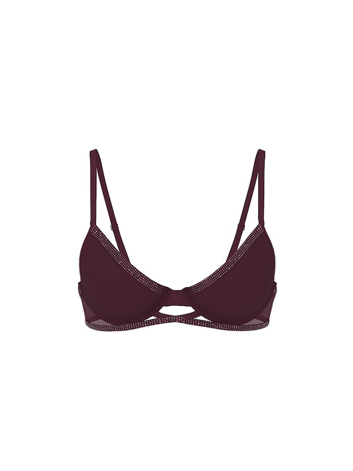 vs Very Sexy Shine Cradle Push-Up Bra Winter Wine 1 of 2 
