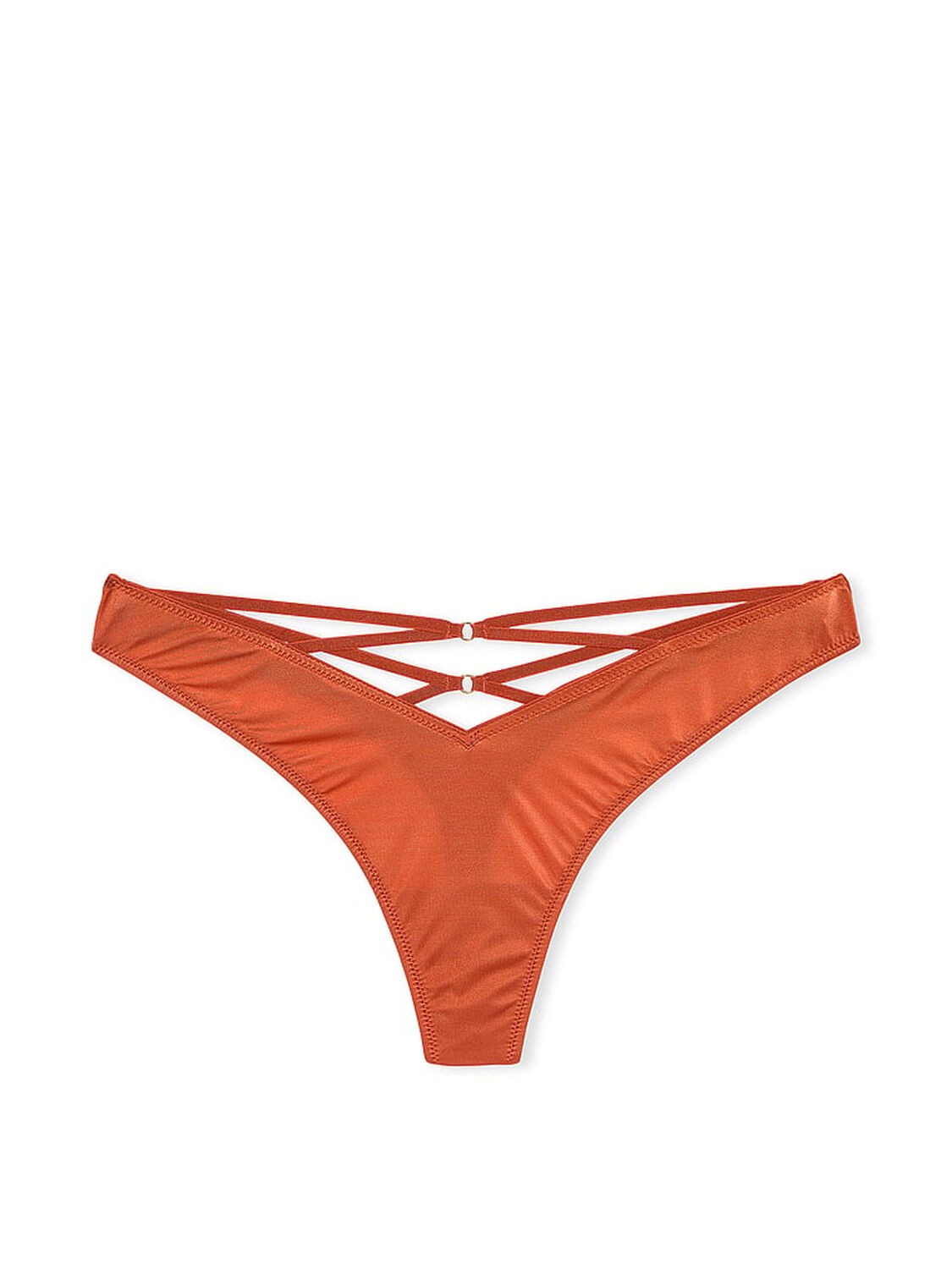 vs Very Sexy Strappy Back High-Leg Thong Panty Gingerbread 3 of 3 