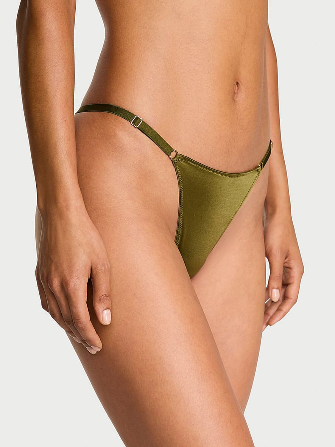 vs Very Sexy Hardware Adjustable V-String Panty Green Chameleon 1 of 2 