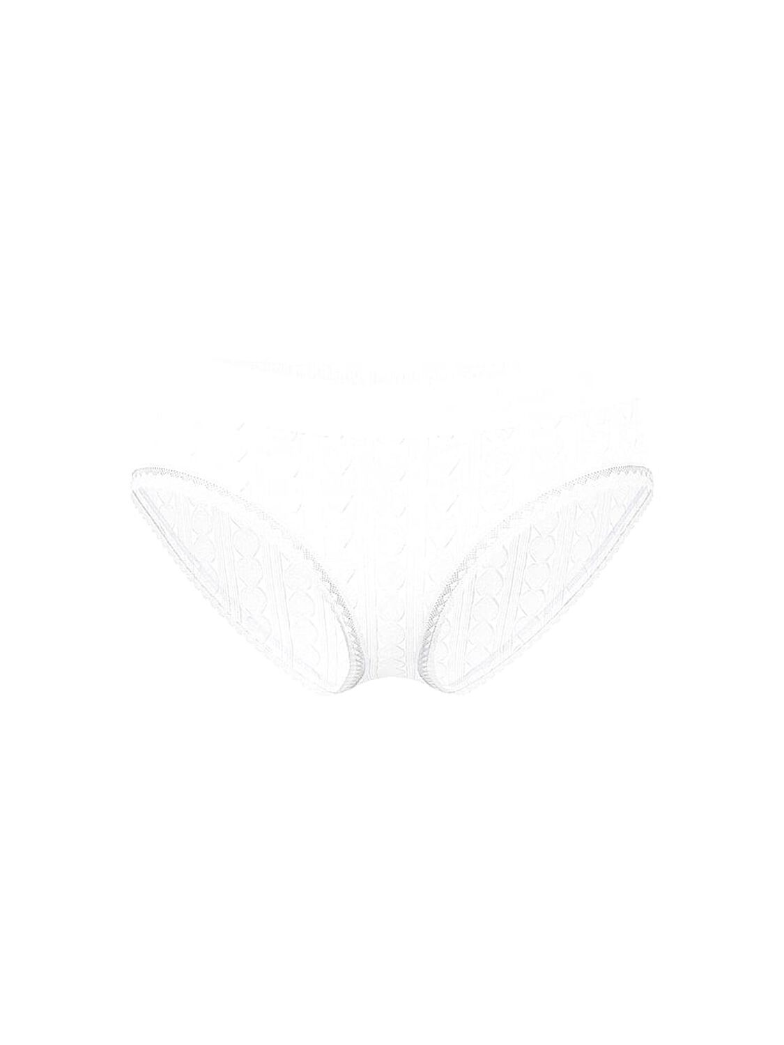 vs Cotton Logo Heart Pointelle Hiphugger Panty Vs White 3 of 3 