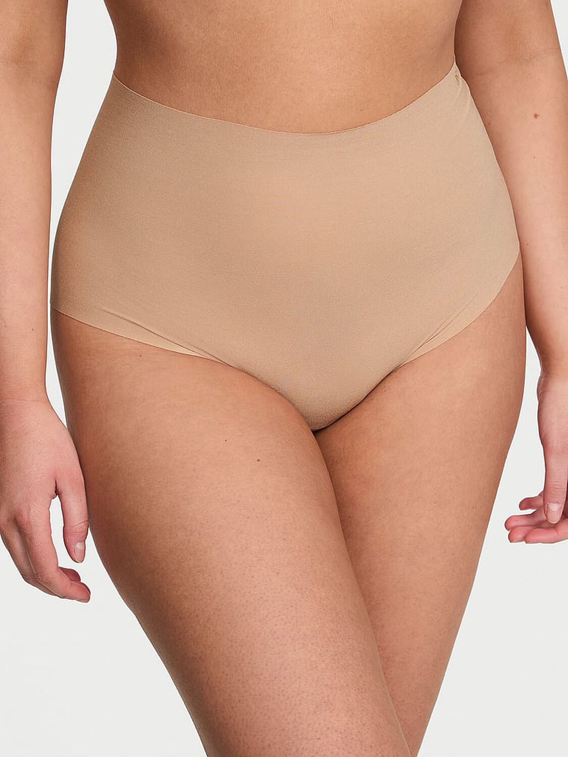 vs No-Show No-Show High-Waist Brief Panty Praline 1 of 3 