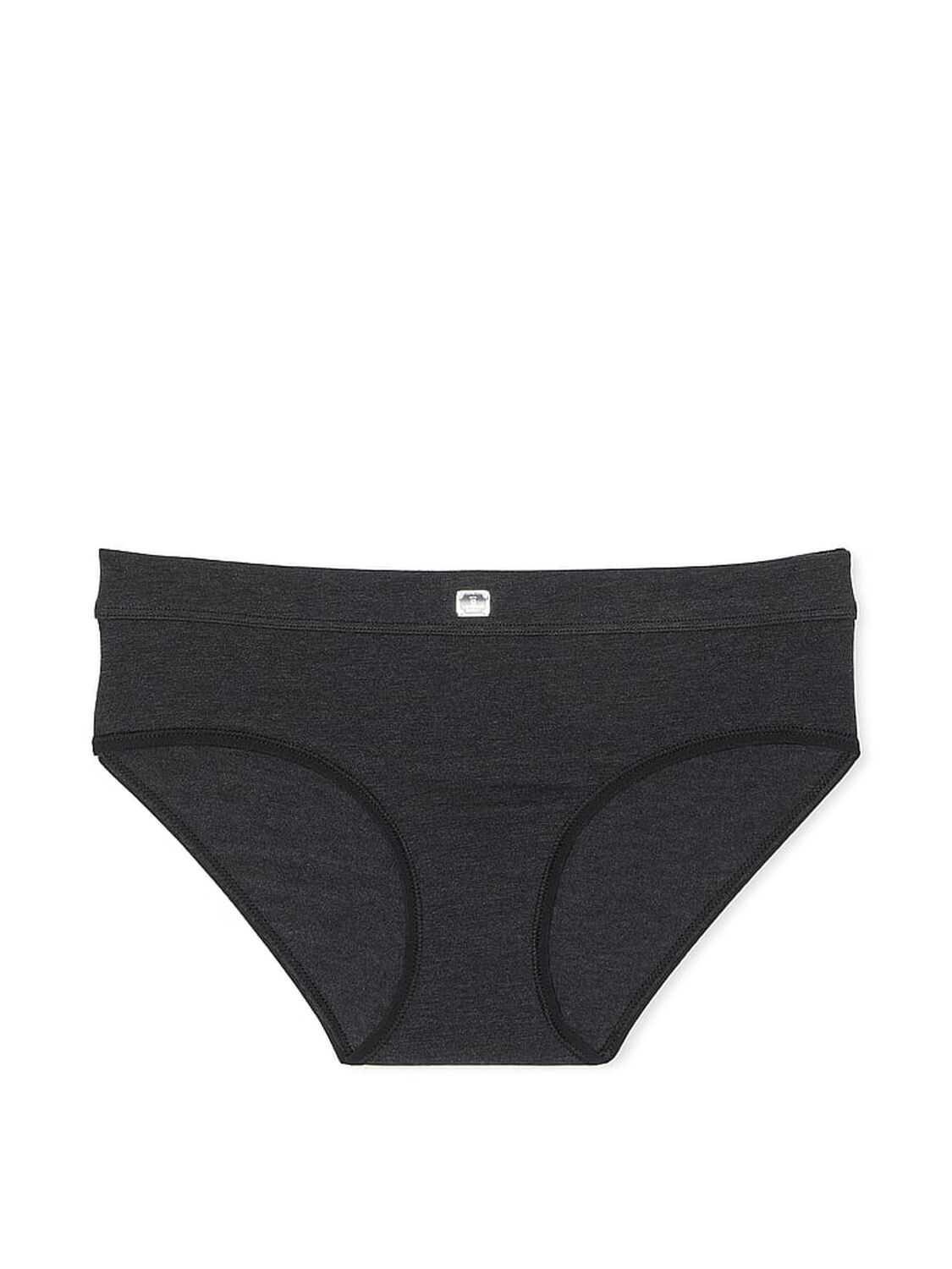 vs Cotton Logo Cotton Hiphugger Panty Heather Black 2 of 4 