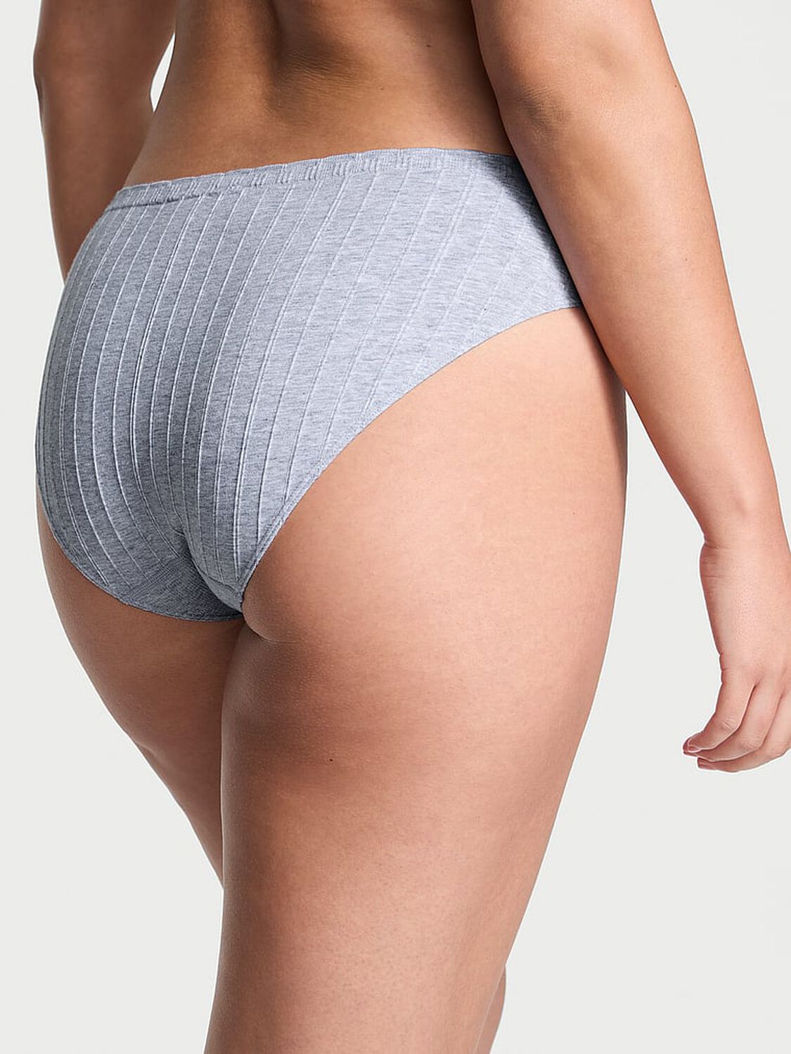 vs Seamless Seamless Cotton Rib Bikini Panty Medium Heather Grey 2 of 3 