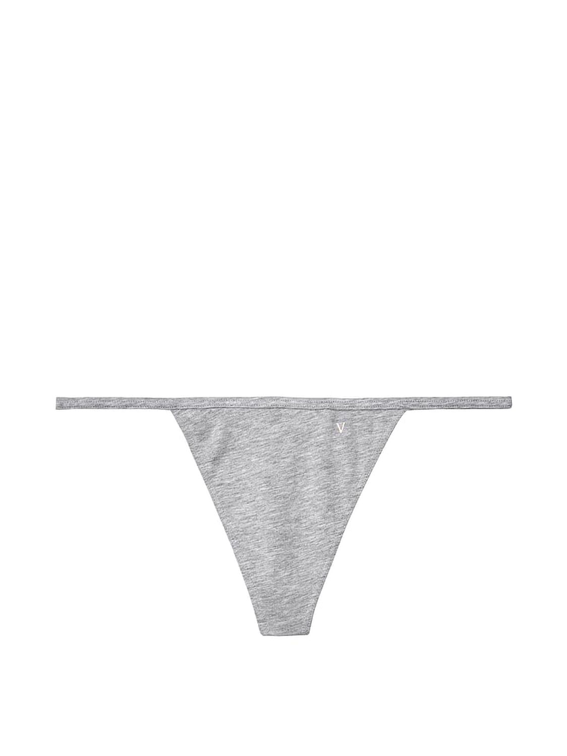 vs Victoria's Secret Stretch Cotton V-String Panty Medium Heather Grey 3 of 4 