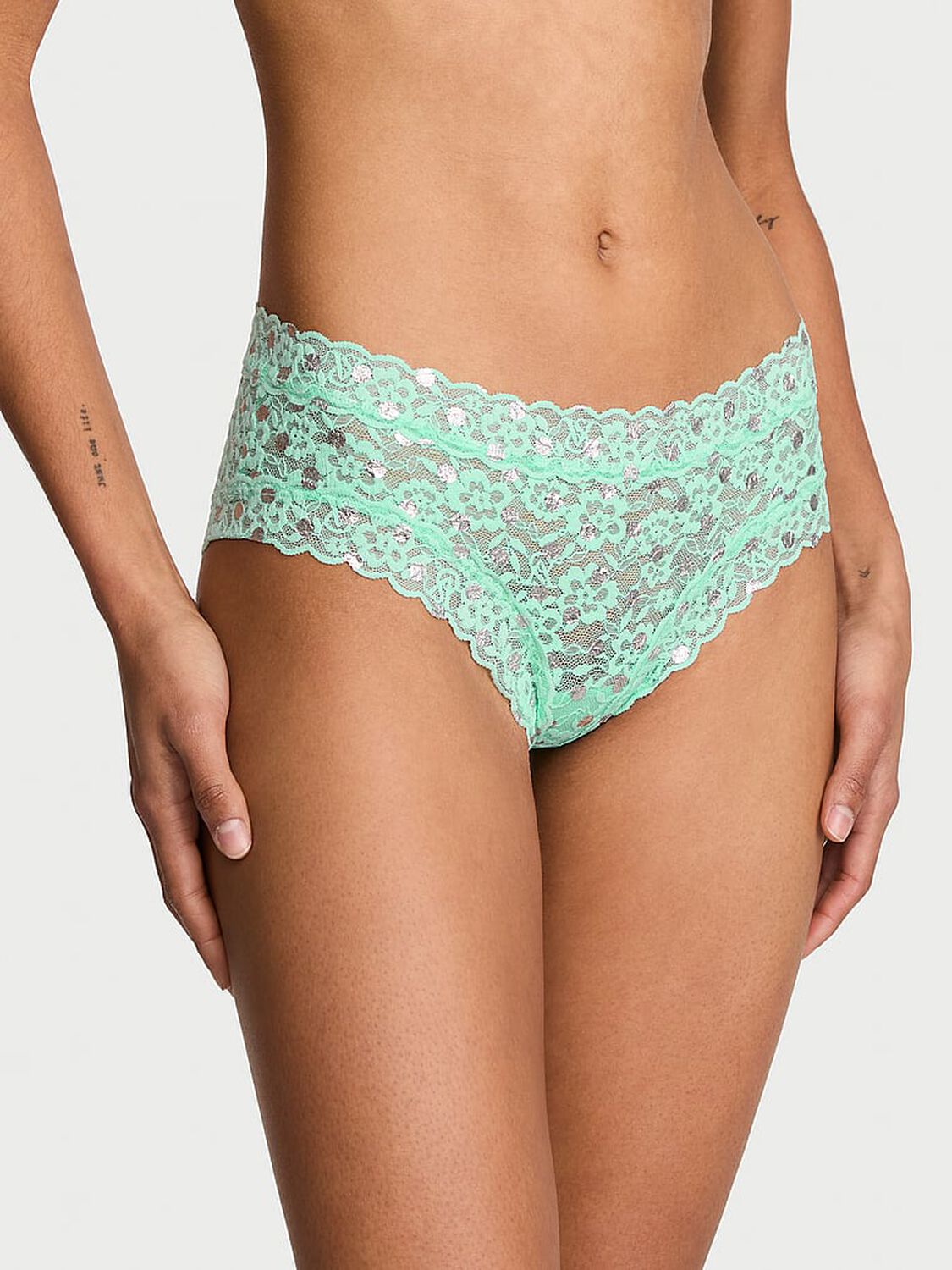 vs The Lacie Lace Shimmer Dot Cheeky Panty Waterfall Foil Dot 1 of 3 
