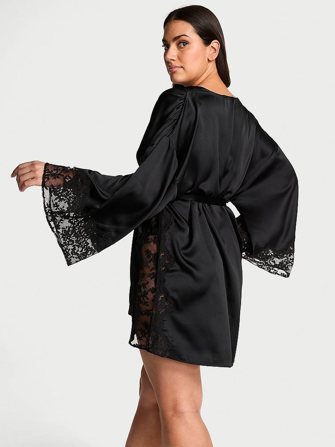 vs Dream Angels Victoria's Secret Dream Satin & Lace Trim Robe 2 of 3 