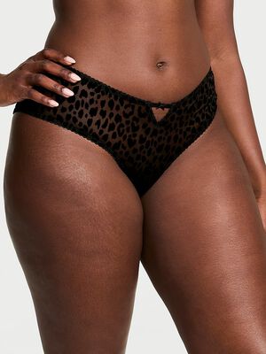 Flocked Leopard High-Leg Cheeky Panty