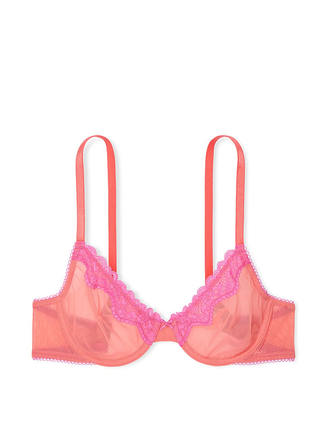 vs Victoria's Secret Tease Unlined Demi Bra Coral & New Peony 3 of 4 