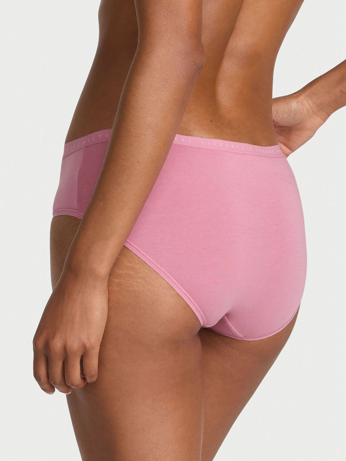 vs Victoria's Secret Stretch Cotton Hiphugger Panty Lilac Pink 2 of 3 