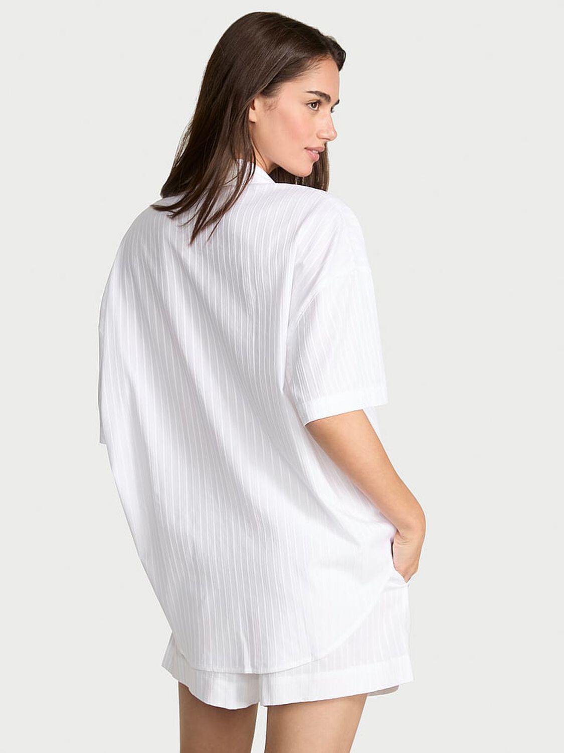 vs Victoria's Secret Modal-Cotton Short Pajama Set Vs White 2 of 2 