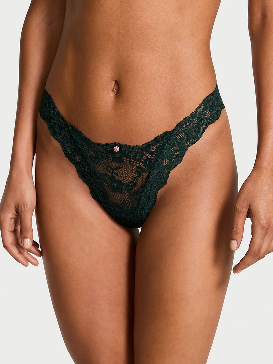 vs Dream Angels Lace Brazilian Panty Cilantro 1 of 3 
