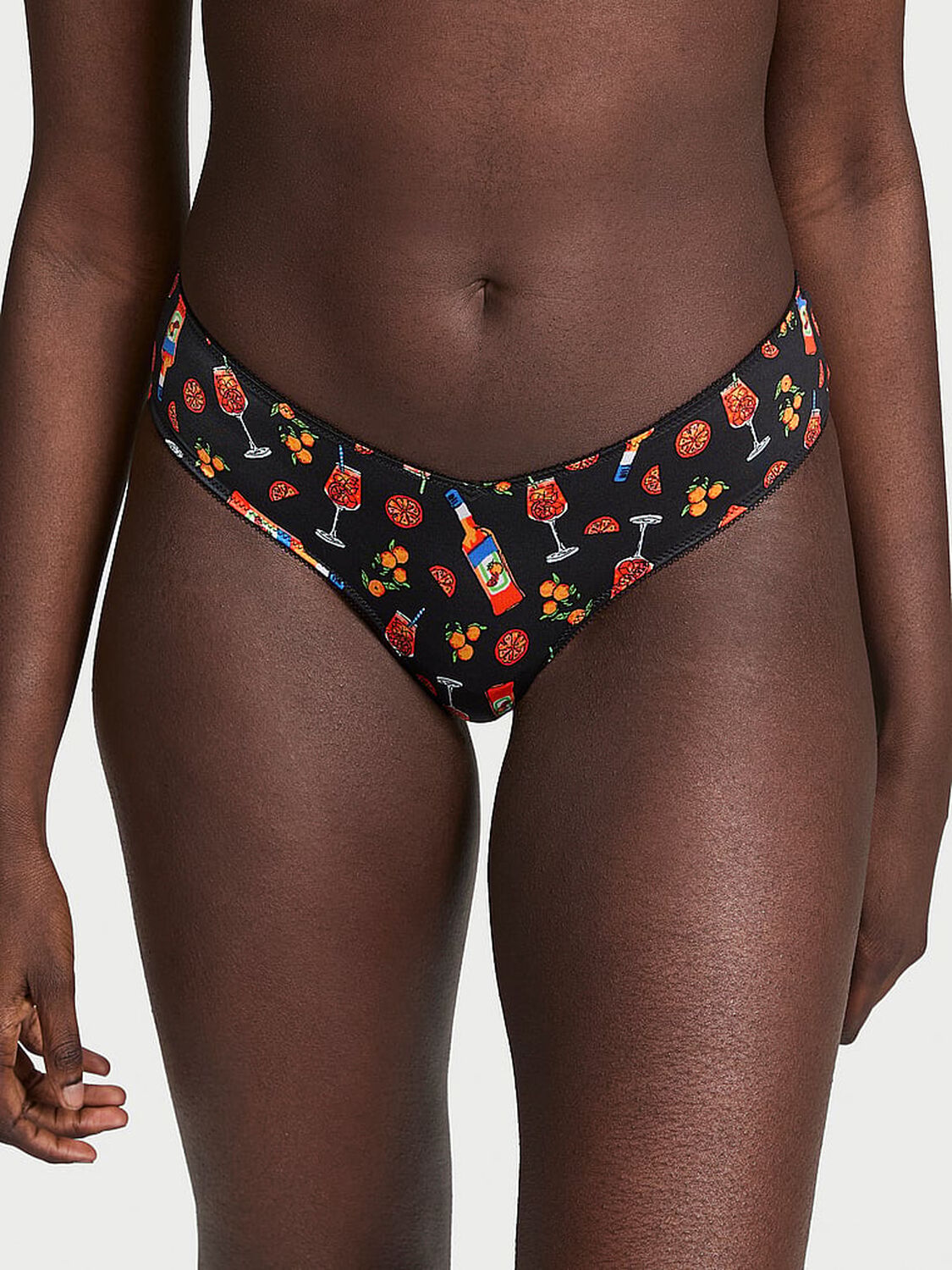 vs Very Sexy Strappy-Back Charm High-Leg Cheeky Panty Black Summer Spritz 3 of 3 