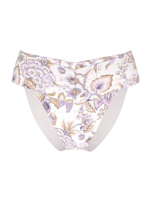 Essential Cinched High-Waist Bikini Bottom