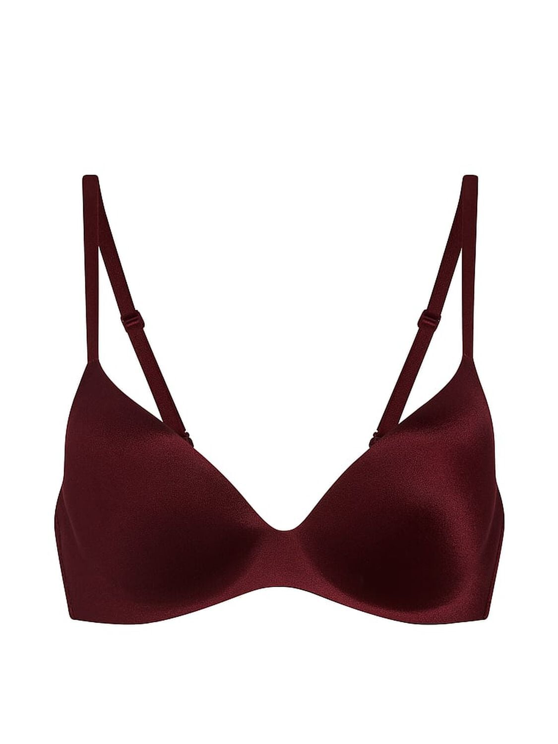 vs Body By Victoria FlexFactor Lightly Lined Plunge Demi Bra Cherrywood 3 of 3 