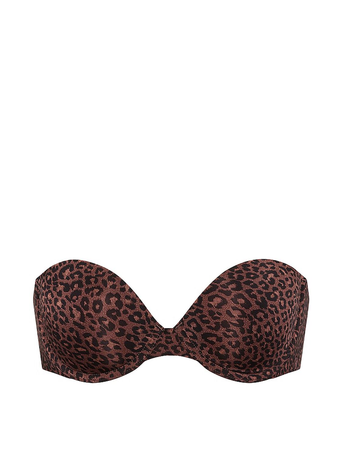 vs Victoria's Secret Bare Lightly Lined Strapless Bra Ganache Leopard 3 of 4 
