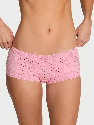 Cotton Lace-Trim Boyshort Panty