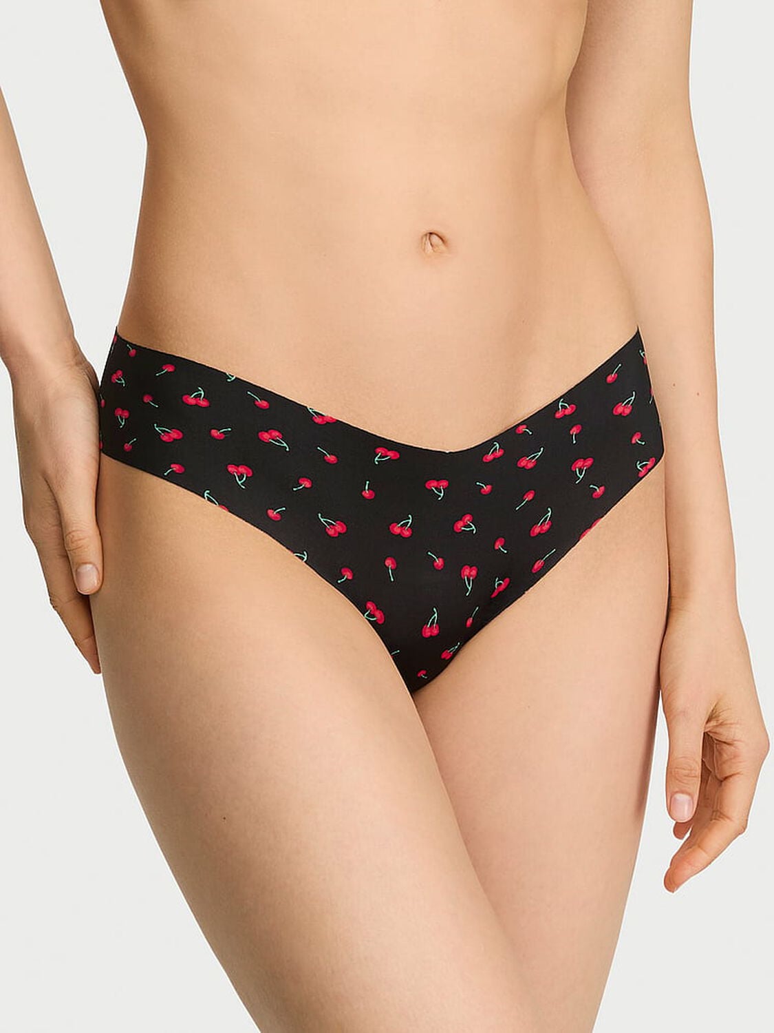 vs No-Show No-Show Thong Panty Black Cherries 1 of 2 