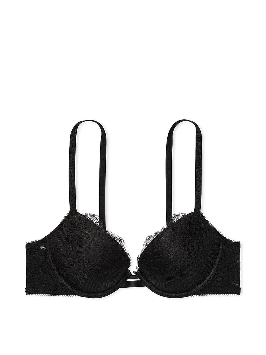 vs Very Sexy Rose Lace Push-Up Bra Black 3 of 4 