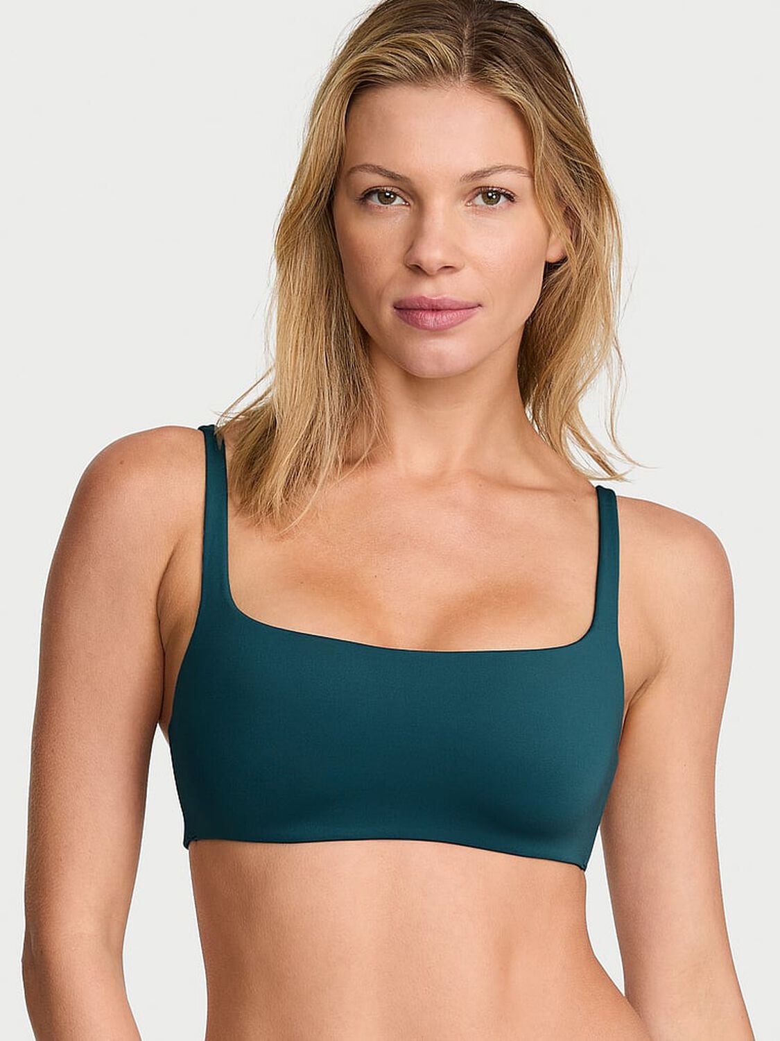 vs Body By Victoria Luxe Contour Scoop Lightly Lined Bra Blue Mineral 1 of 2 