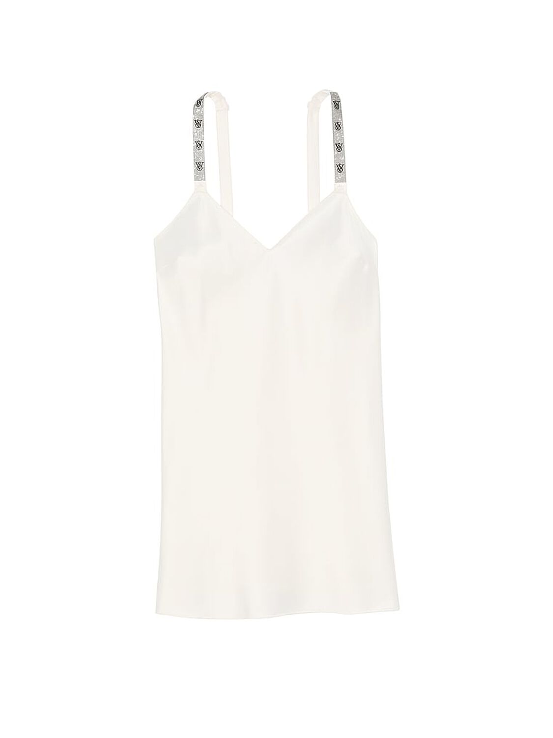 vs Victoria's Secret Shine Strap Satin Slip Coconut White72y 34y5 3 of 3 