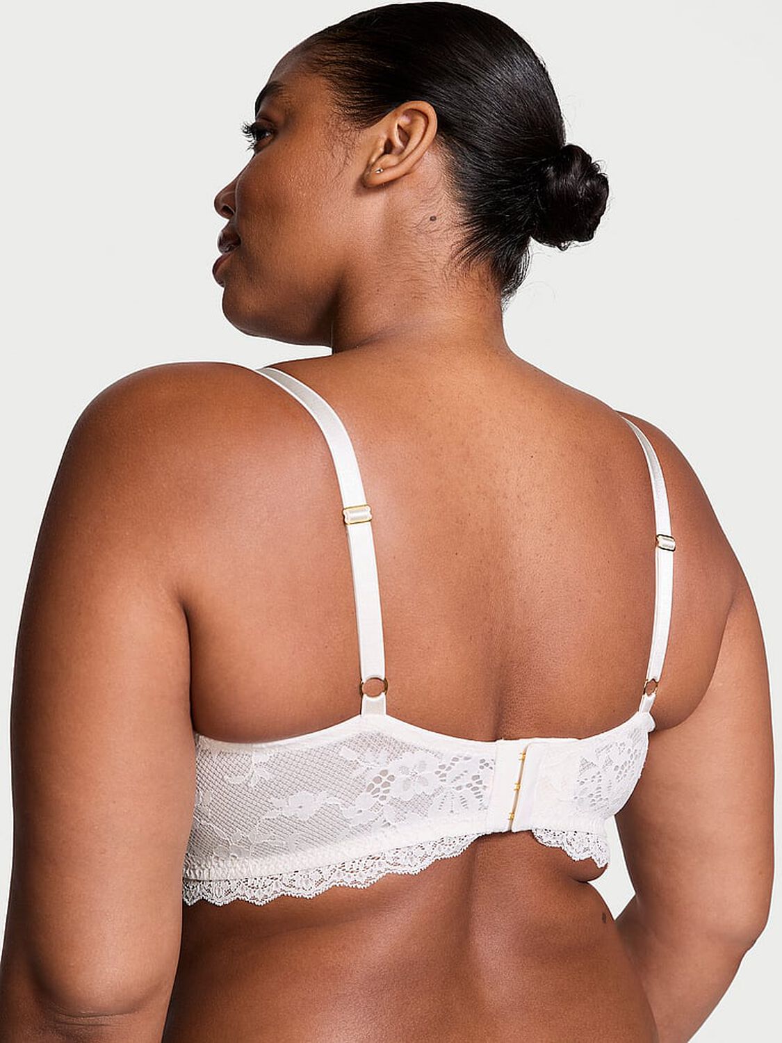 vs Dream Angels Lace Lightly Lined Bandeau Coconut White 2 of 4 