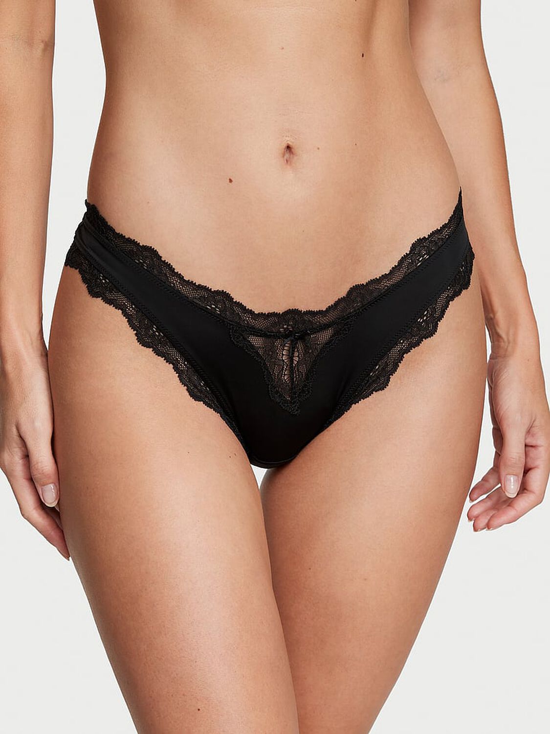 vs Dream Angels Lace-Trim Brazilian Panty 1 of 4 