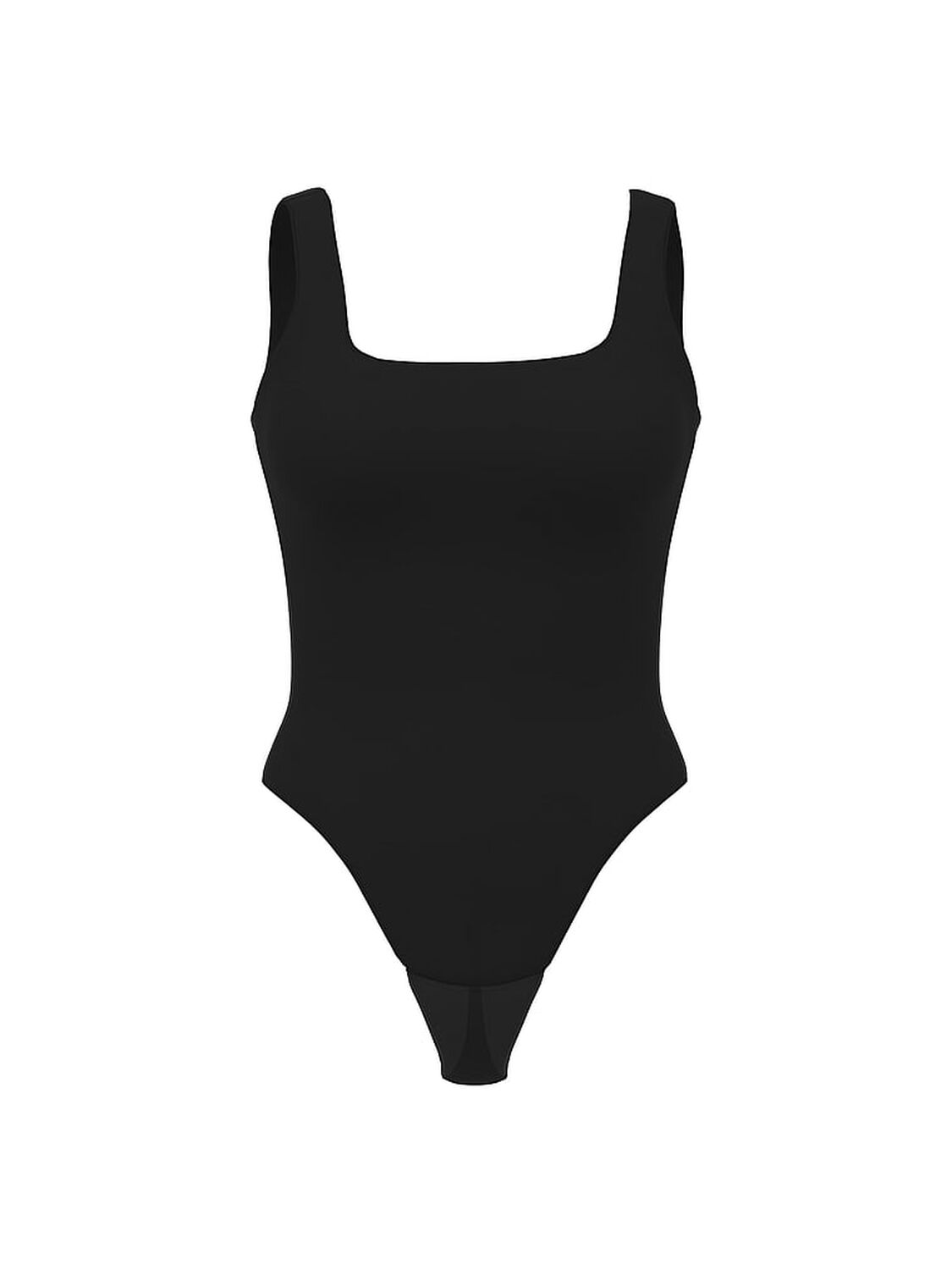vs Victoria's Secret Bodywear by Victoria's Secret with FeatherSoft� Innovation Square-Neck Tank Bodysuit Black 3 of 3 