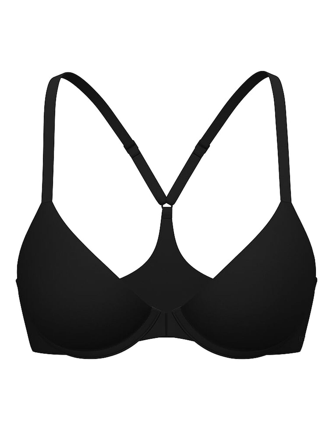 vs Body By Victoria Secret Front-Close Ultra Lightly Lined Racerback Demi Bra Black 3 of 3 