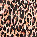 Glazed Satin Long Pajama Set, Marzipan Leopard, swatch