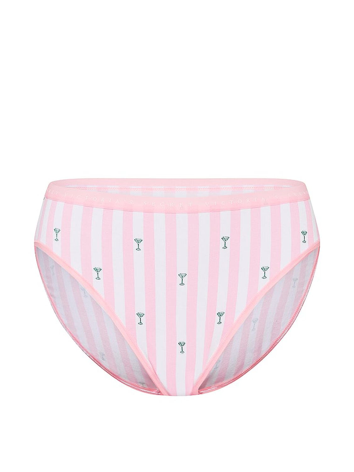 vs Victoria's Secret Stretch Cotton High-Leg Brief Panty Martini Stripe 3 of 3 