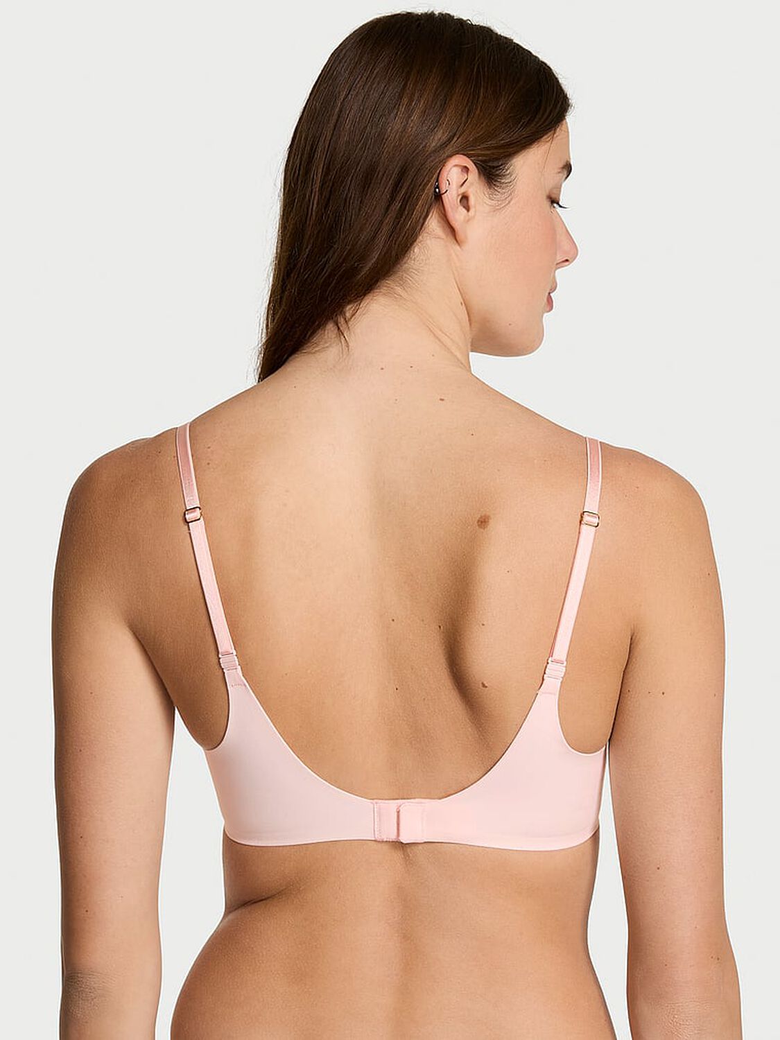 vs Love Cloud Smooth Lightly Lined Plunge Demi Bra Purest Pink 2 of 3 