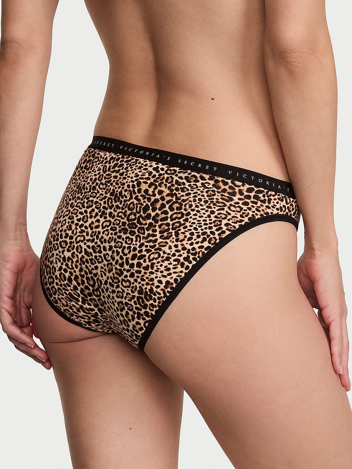 vs Victoria's Secret Stretch Cotton Bikini Panty Vintage Leopard 2 of 2 