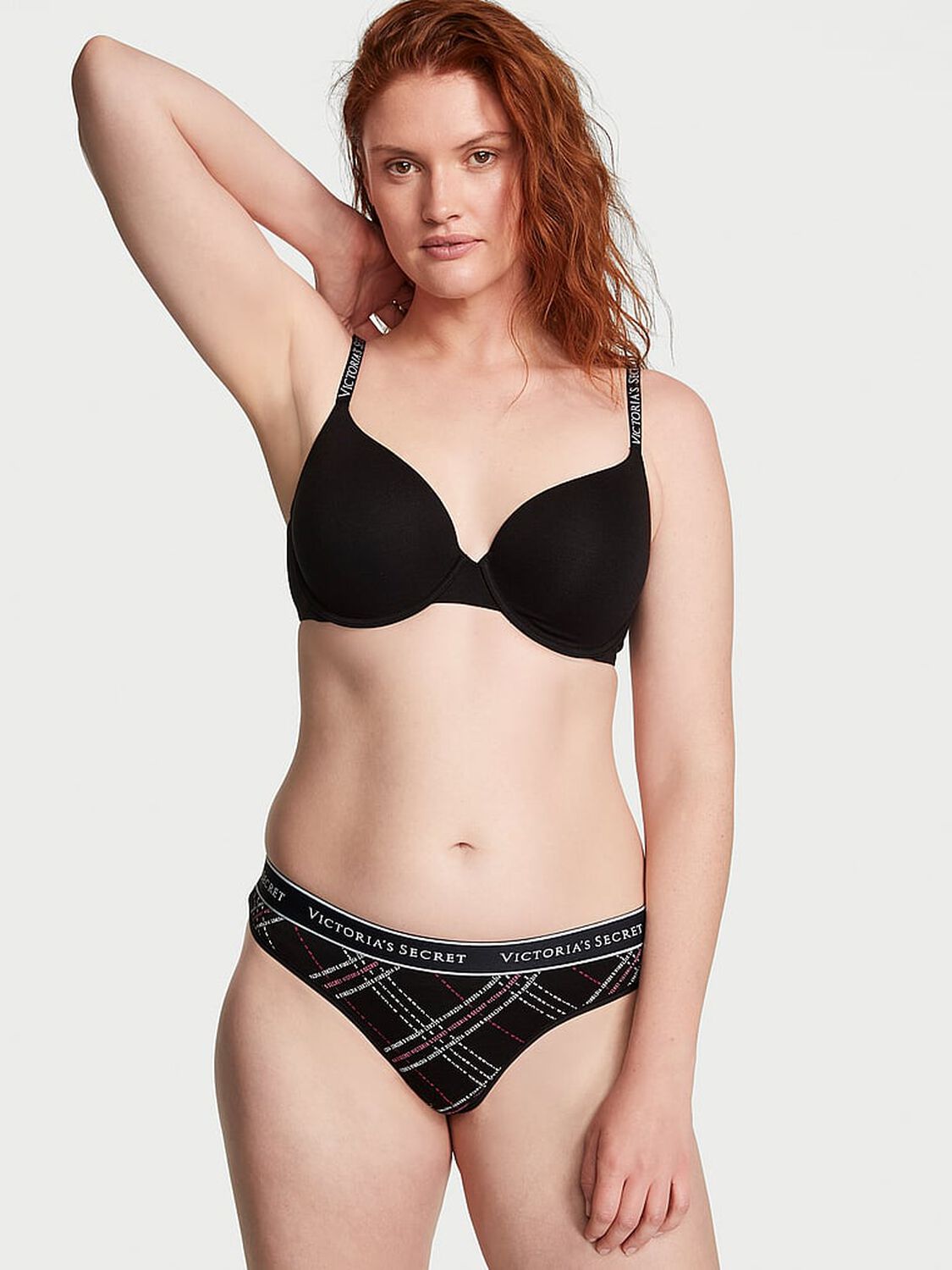 vs Cotton Logo Cotton Thong Panty 1 of 3 