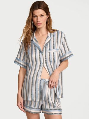 Glazed Satin Short Pajama Set