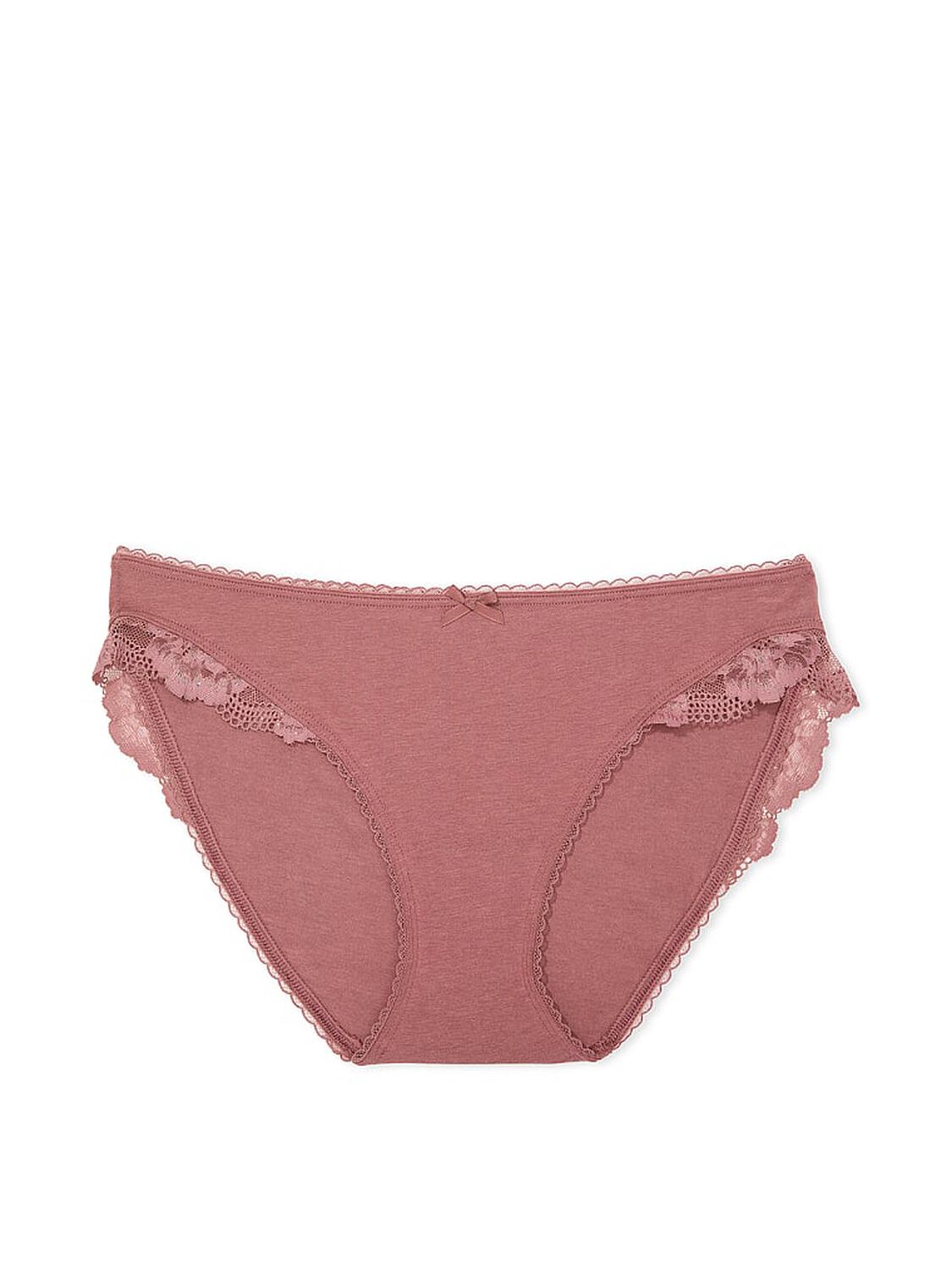 vs Victoria's Secret Stretch Cotton Lace-Trim Bikini Panty 3 of 4 
