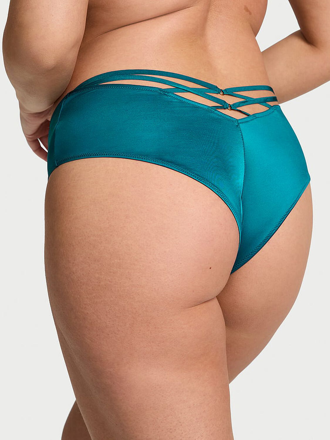 vs Very Sexy Strappy-Back High-Leg Cheeky Panty Jade 2 of 3 